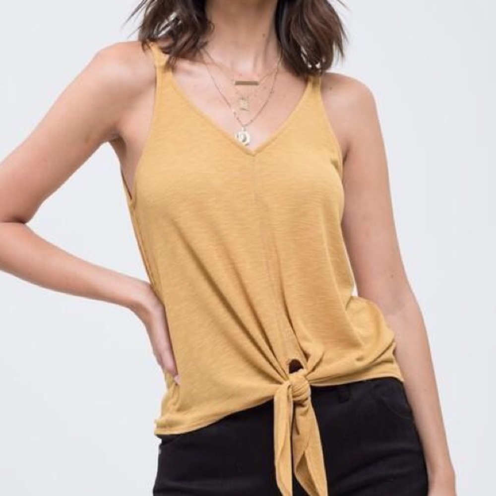 Mustard Knit Tank